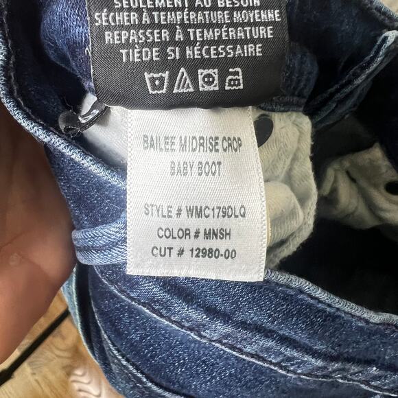 HUDSON Jeans Bailee MidRise Crop Baby Boot Bootcut Jeans Size 28 Dark Wash - Picture 10 of 14